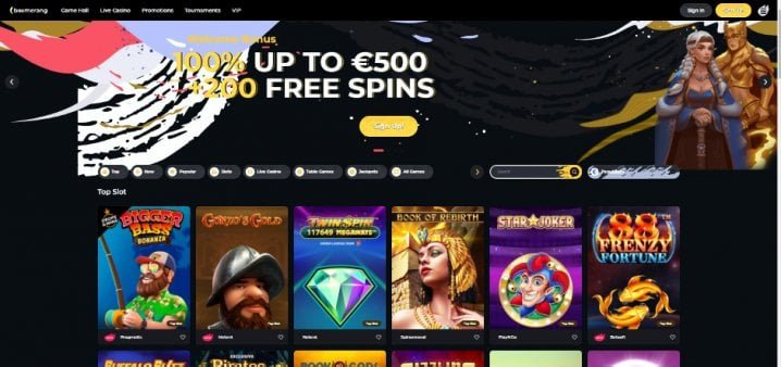 Pregled boomerang casino login